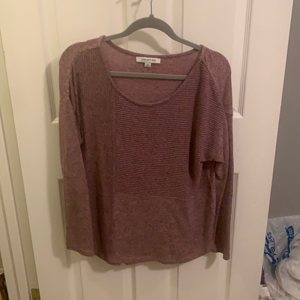Long sleeved purple tee